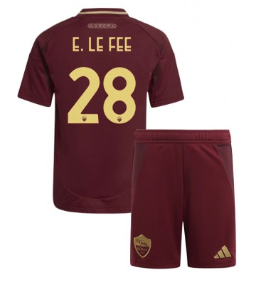 AS Roma Enzo Le Fee #28 Hemmakläder Barn 2024-25 Kortärmad (+ Korta byxor)